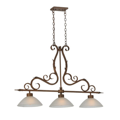 Meyda Tiffany Zamora 3 Light 49" Wide Linear Pendant