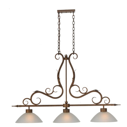 Meyda Tiffany Zamora 3 Light 49" Wide Linear Pendant
