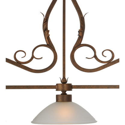 Meyda Tiffany Zamora 3 Light 49" Wide Linear Pendant