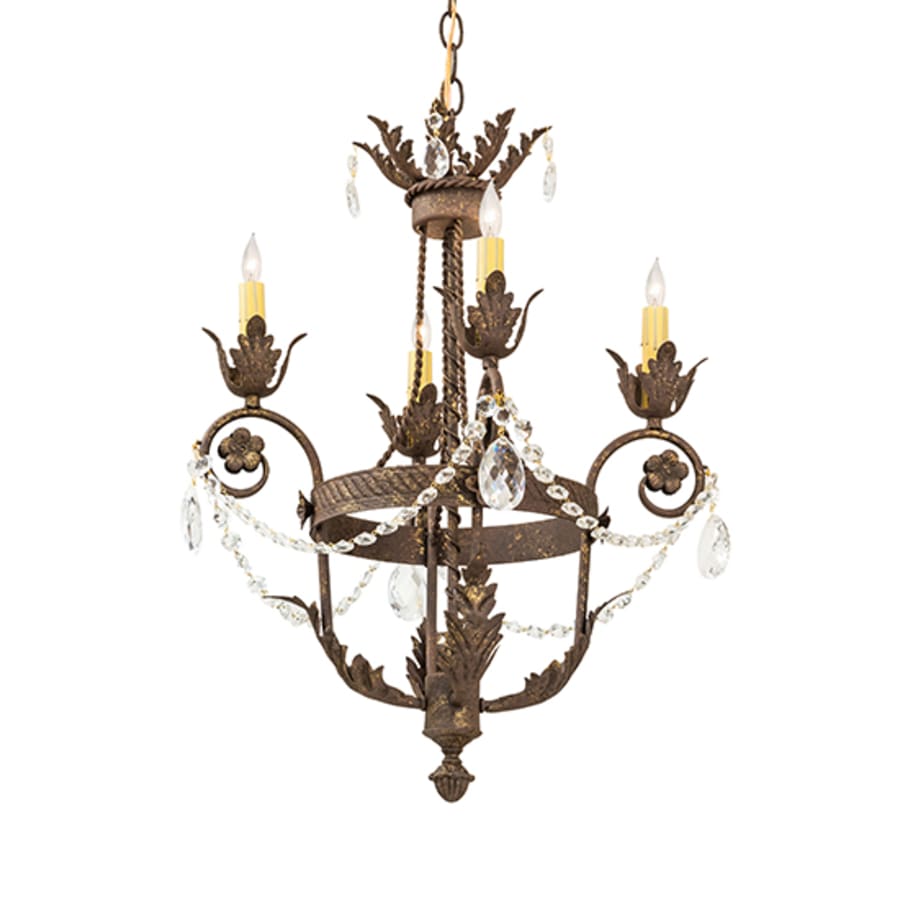 Meyda Tiffany Antonia 4 Light 20" Wide Crystal Candle Style Chandelier