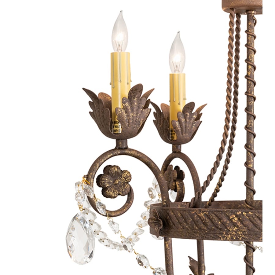 Meyda Tiffany Antonia 4 Light 20" Wide Crystal Candle Style Chandelier