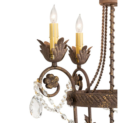Meyda Tiffany Antonia 4 Light 20" Wide Crystal Candle Style Chandelier