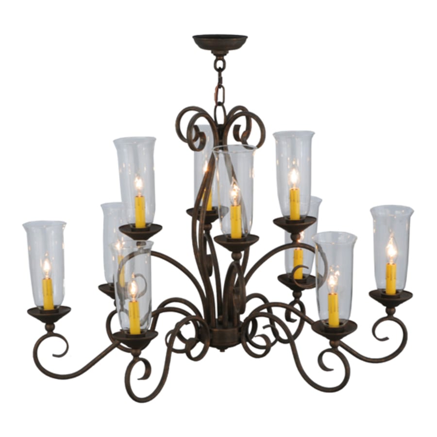 Meyda Tiffany Wallis 10 Light 21" Wide Taper Candle Style Chandelier
