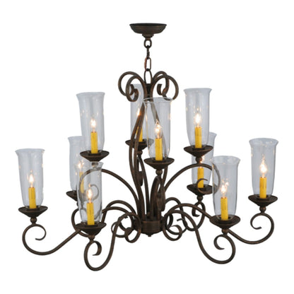 Meyda Tiffany Wallis 10 Light 21" Wide Taper Candle Style Chandelier
