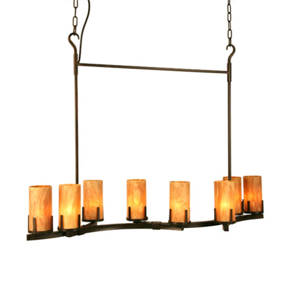 Meyda Tiffany Cero 8 Light 52" Wide Pillar Candle Linear Pendant