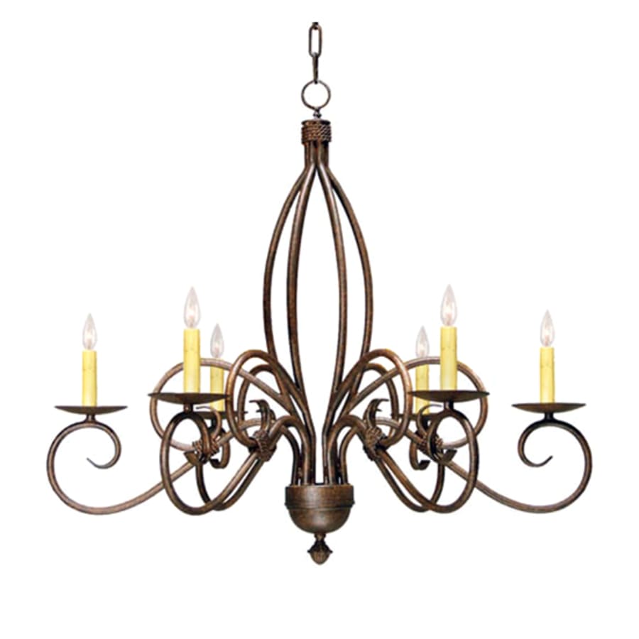 Meyda Tiffany Squire 6 Light 28" Wide Taper Candle Style Chandelier
