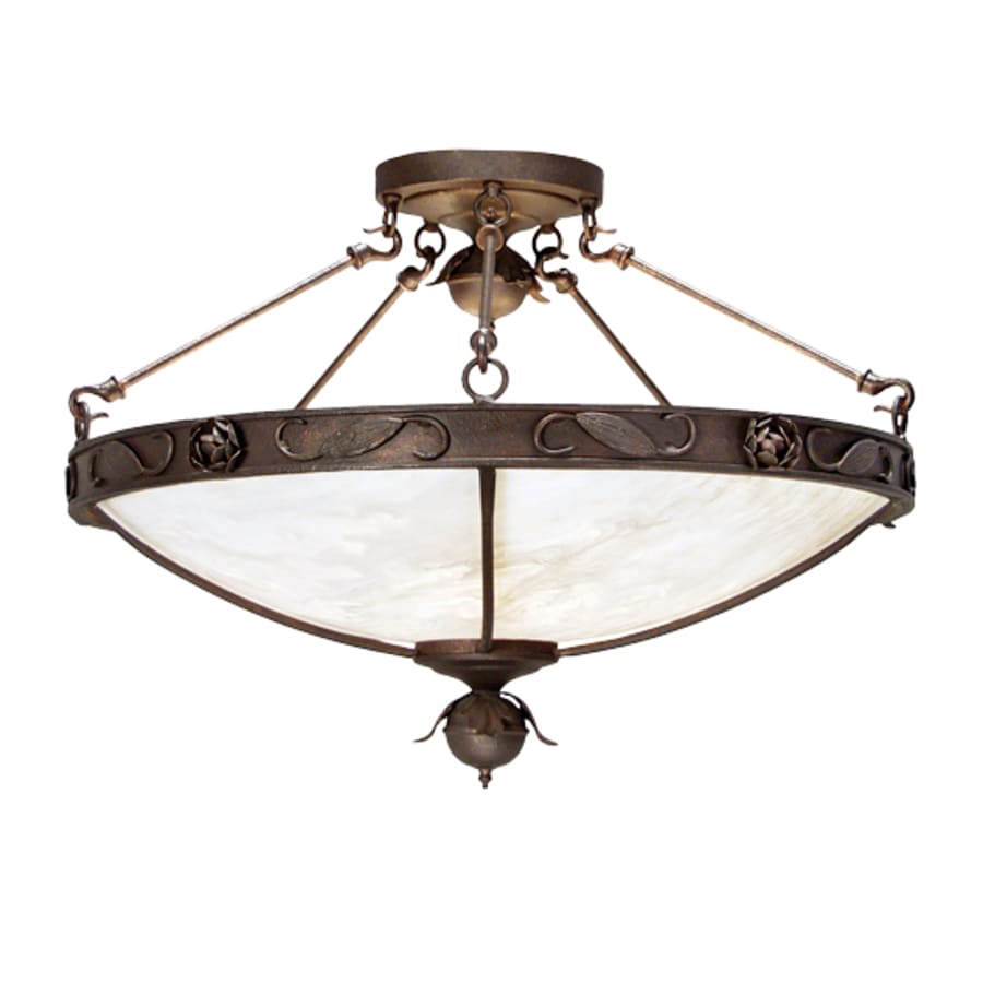 Meyda Tiffany Arabesque 5 Light 30" Wide Semi-Flush Bowl Ceiling Fixture