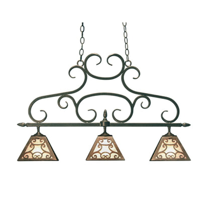 Meyda Tiffany Bandolei 3 Light 36" Wide Linear Pendant