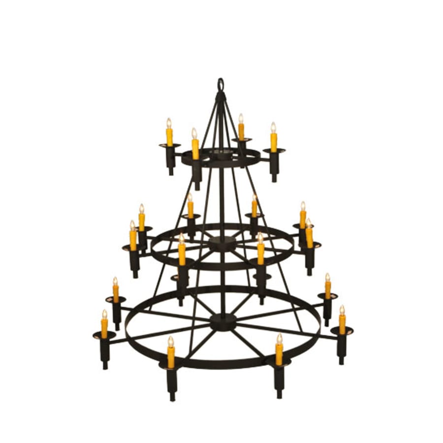 Meyda Tiffany Carella 20 Light 135" Tall Taper Candle Style Chandelier - Dark Roast Finish