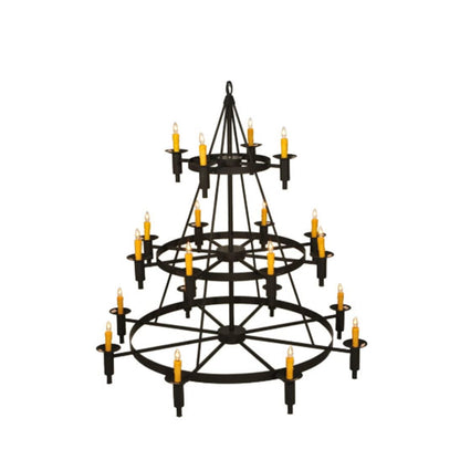 Meyda Tiffany Carella 20 Light 135" Tall Taper Candle Style Chandelier - Dark Roast Finish