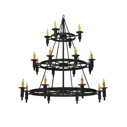 Meyda Tiffany Carella 20 Light 135" Tall Taper Candle Style Chandelier - Dark Roast Finish