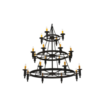Meyda Tiffany Carella 20 Light 135" Tall Taper Candle Style Chandelier - Dark Roast Finish