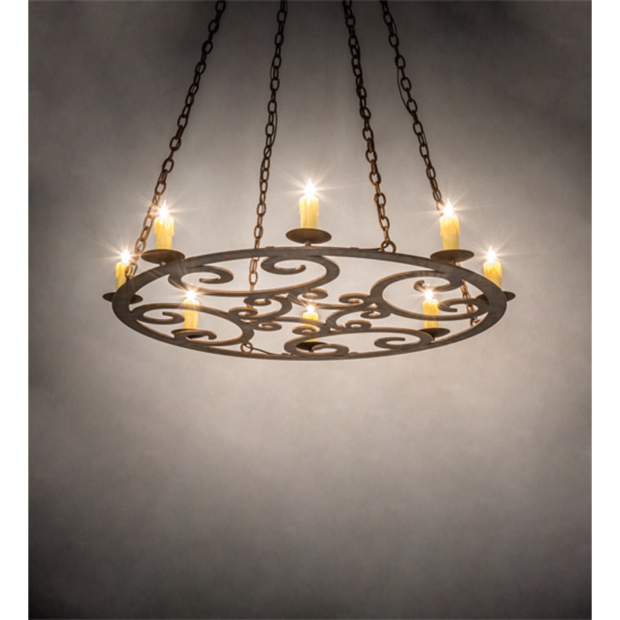 Meyda Tiffany Ashley 8 Light 42" Wide Taper Candle Style Chandelier