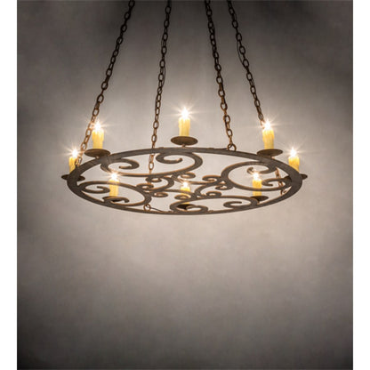 Meyda Tiffany Ashley 8 Light 42" Wide Taper Candle Style Chandelier