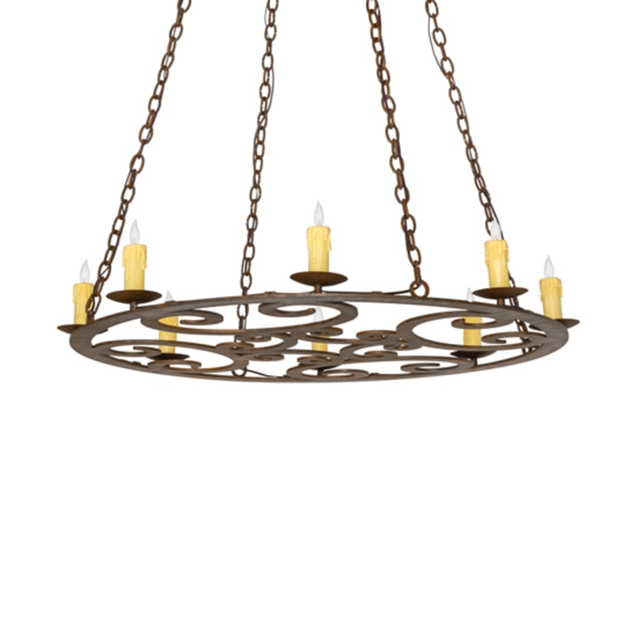 Meyda Tiffany Ashley 8 Light 42" Wide Taper Candle Style Chandelier