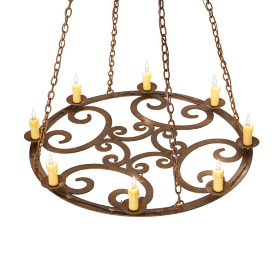 Meyda Tiffany Ashley 8 Light 42" Wide Taper Candle Style Chandelier