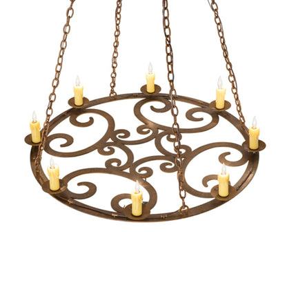 Meyda Tiffany Ashley 8 Light 42" Wide Taper Candle Style Chandelier