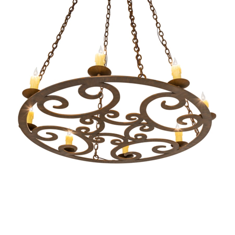 Meyda Tiffany Ashley 8 Light 42" Wide Taper Candle Style Chandelier