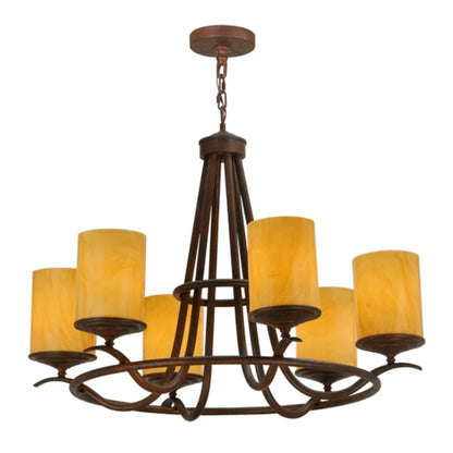 Meyda Tiffany Octavia 6 Light 36" Wide Pillar Candle Style Chandelier