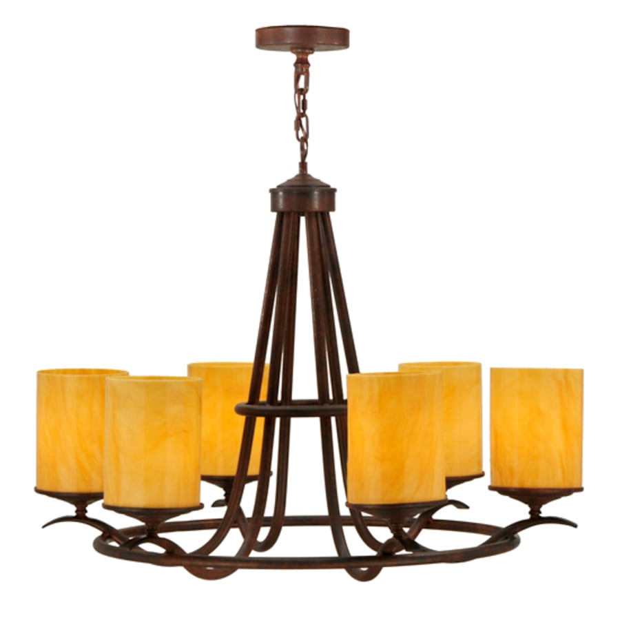 Meyda Tiffany Octavia 6 Light 36" Wide Pillar Candle Style Chandelier