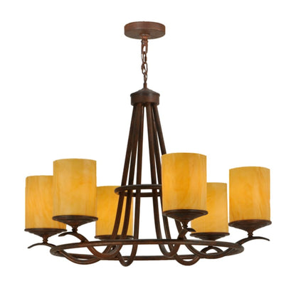 Meyda Tiffany Octavia 6 Light 36" Wide Pillar Candle Style Chandelier
