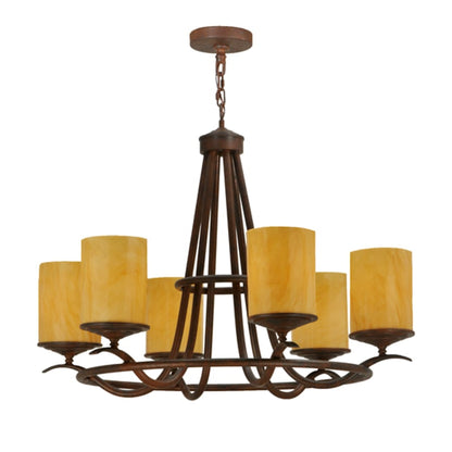 Meyda Tiffany Octavia 6 Light 36" Wide Pillar Candle Style Chandelier