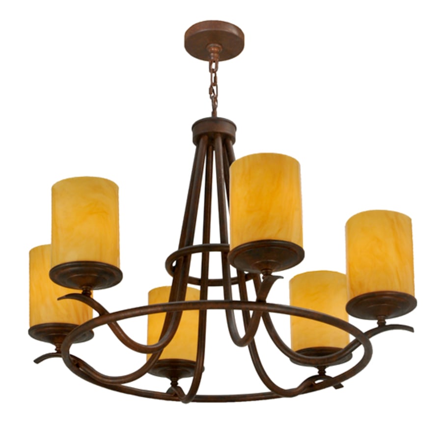 Meyda Tiffany Octavia 6 Light 36" Wide Pillar Candle Style Chandelier