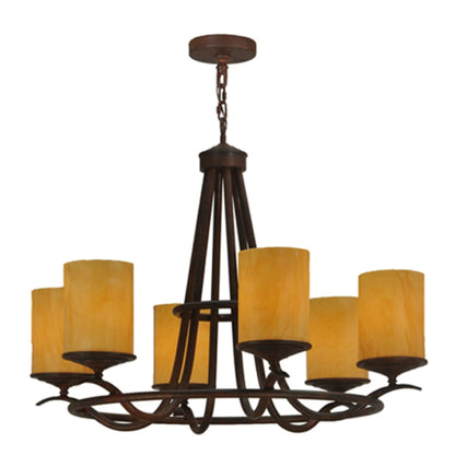 Meyda Tiffany Octavia 6 Light 36" Wide Pillar Candle Style Chandelier