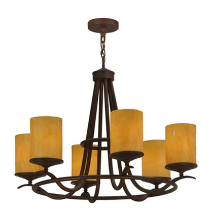 Meyda Tiffany Octavia 6 Light 36" Wide Pillar Candle Style Chandelier