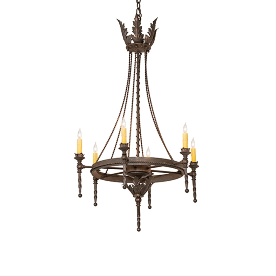 Meyda Tiffany Amaury 6 Light 24" Wide Taper Candle Style Chandelier