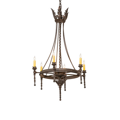 Meyda Tiffany Amaury 6 Light 24" Wide Taper Candle Style Chandelier
