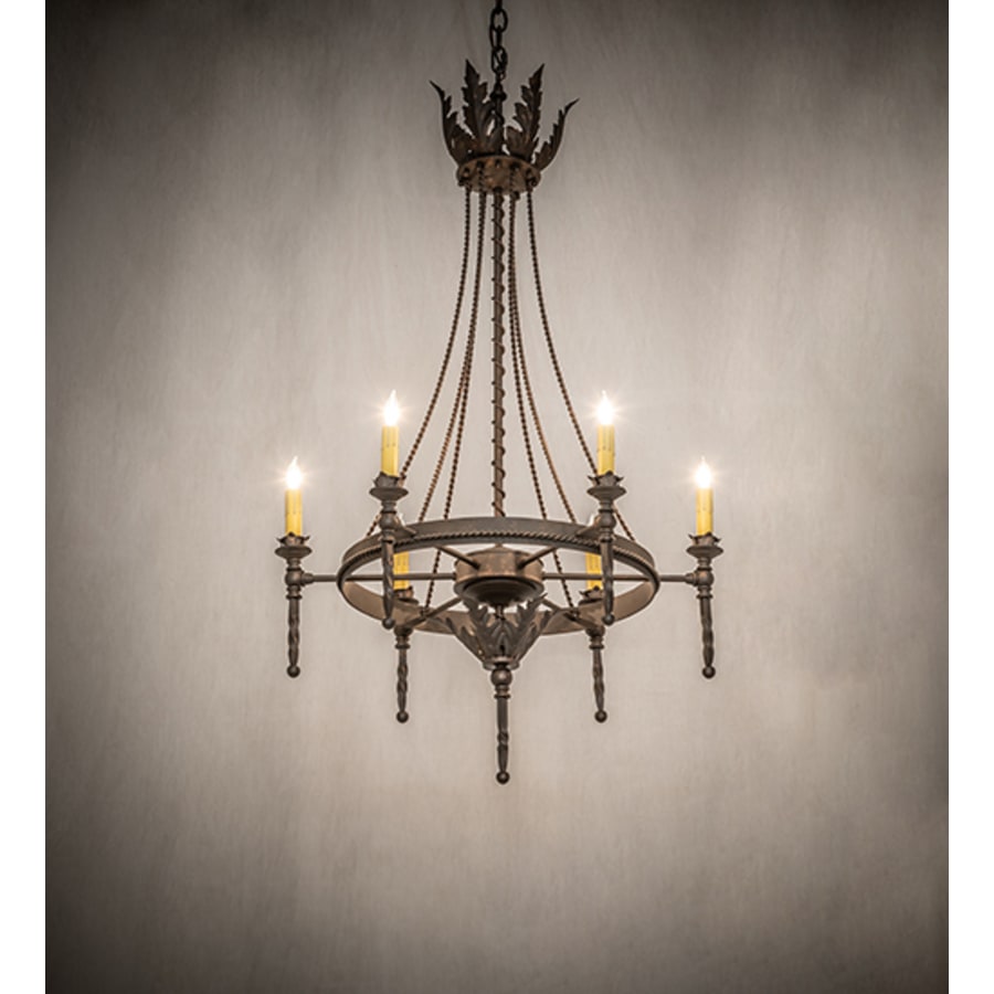 Meyda Tiffany Amaury 6 Light 24" Wide Taper Candle Style Chandelier