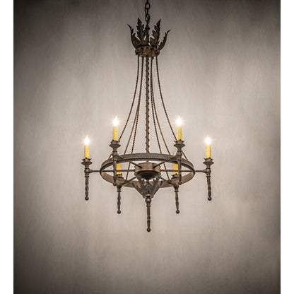 Meyda Tiffany Amaury 6 Light 24" Wide Taper Candle Style Chandelier