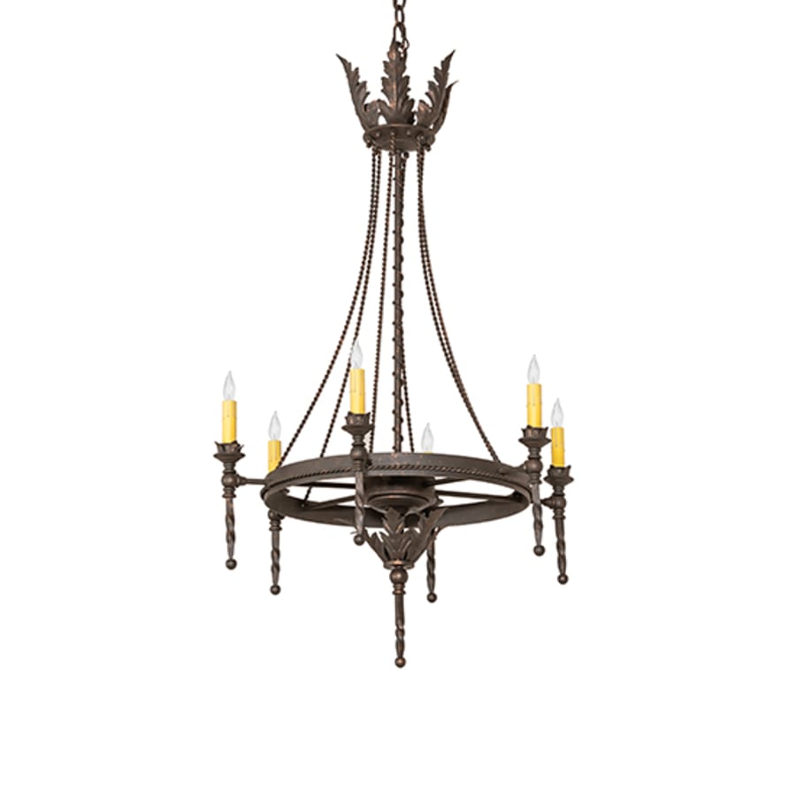 Meyda Tiffany Amaury 6 Light 24" Wide Taper Candle Style Chandelier