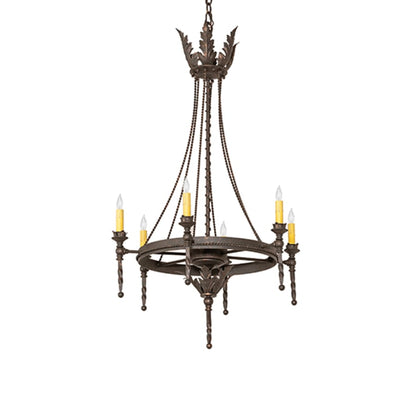 Meyda Tiffany Amaury 6 Light 24" Wide Taper Candle Style Chandelier