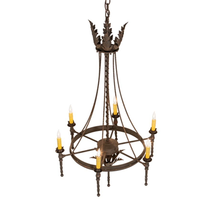 Meyda Tiffany Amaury 6 Light 24" Wide Taper Candle Style Chandelier