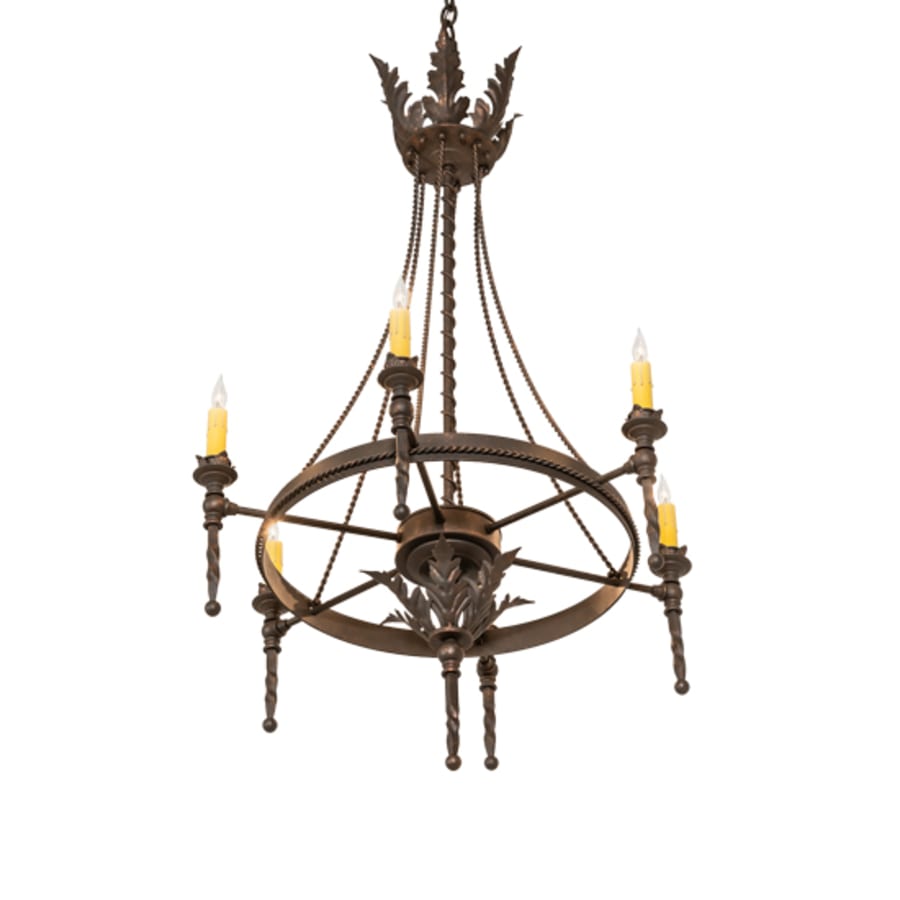 Meyda Tiffany Amaury 6 Light 24" Wide Taper Candle Style Chandelier