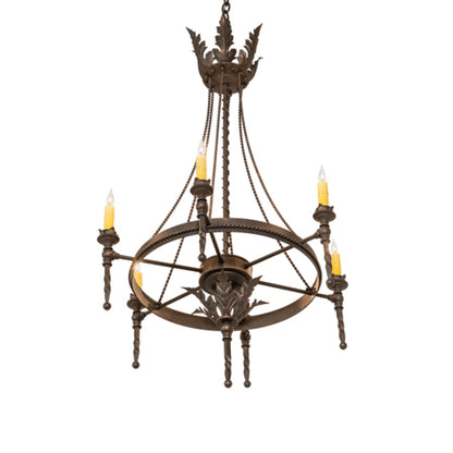 Meyda Tiffany Amaury 6 Light 24" Wide Taper Candle Style Chandelier