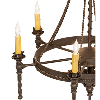 Meyda Tiffany Amaury 6 Light 24" Wide Taper Candle Style Chandelier