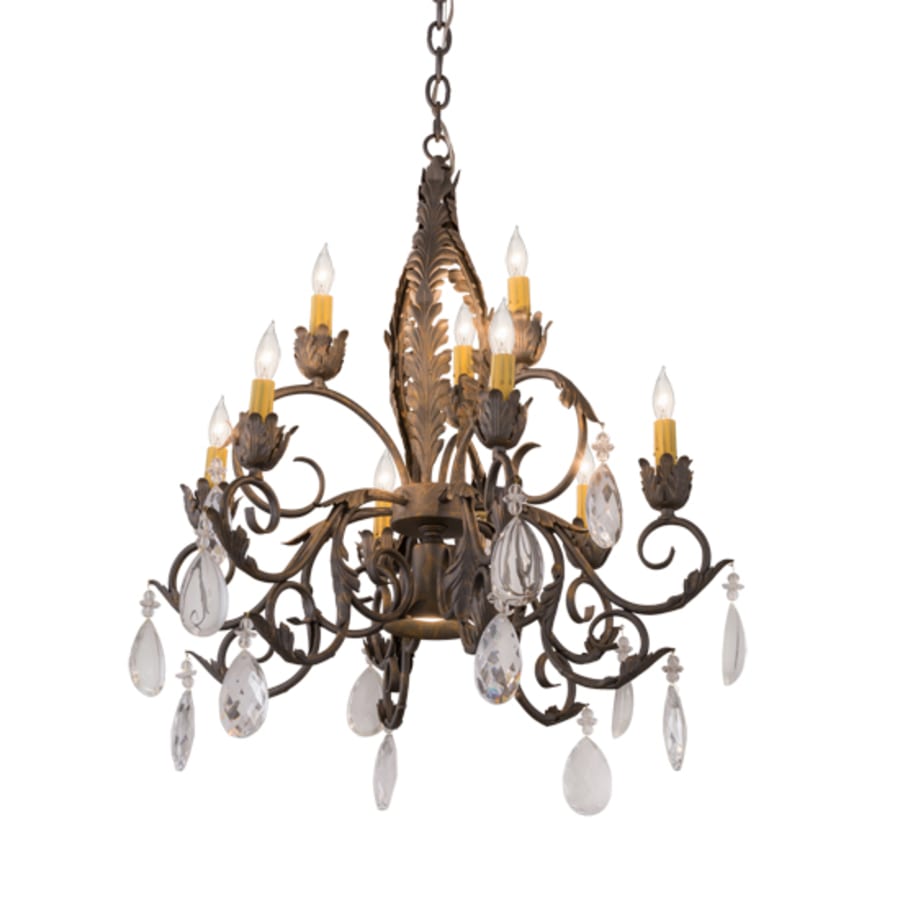Meyda Tiffany New Country French 9 Light 26" Wide Crystal Candle Style Chandelier