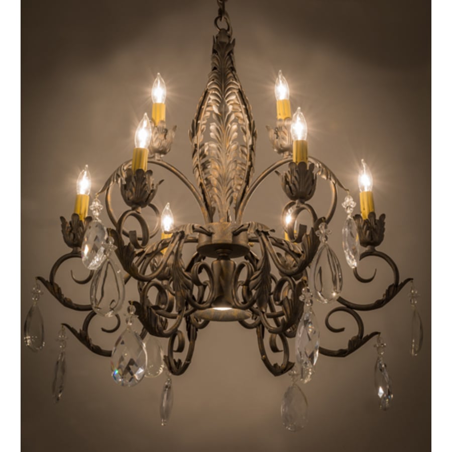 Meyda Tiffany New Country French 9 Light 26" Wide Crystal Candle Style Chandelier