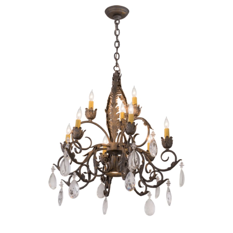 Meyda Tiffany New Country French 9 Light 26" Wide Crystal Candle Style Chandelier