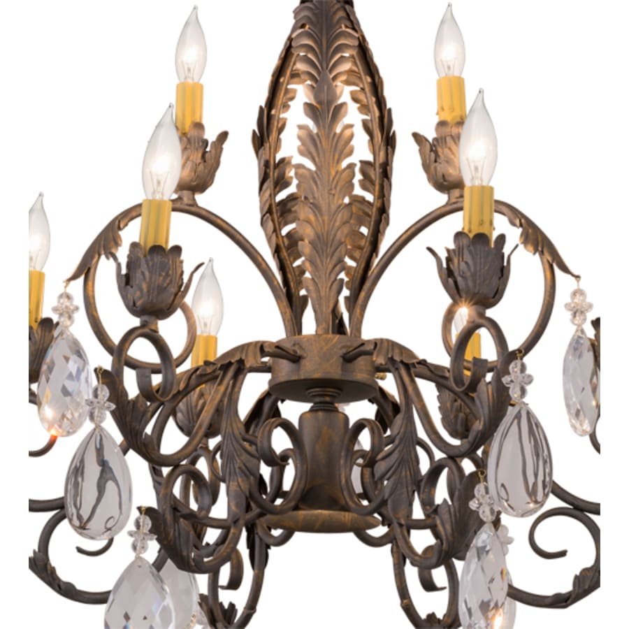 Meyda Tiffany New Country French 9 Light 26" Wide Crystal Candle Style Chandelier