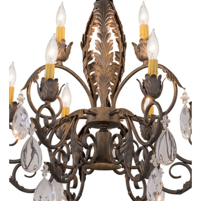 Meyda Tiffany New Country French 9 Light 26" Wide Crystal Candle Style Chandelier