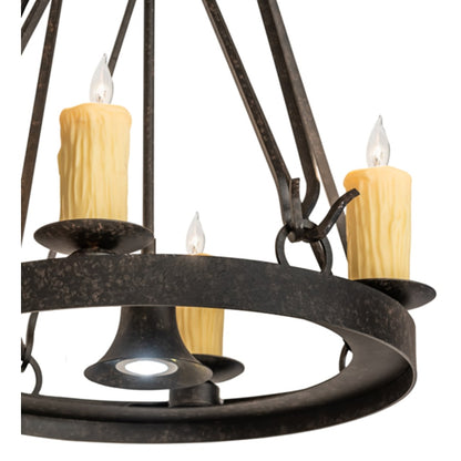 Meyda Tiffany Lakeshore 4 Light 28" Wide Taper Candle Pendant