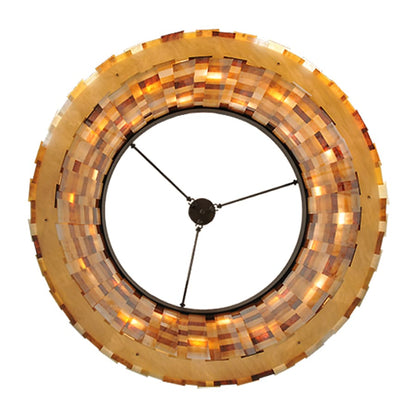 Meyda Tiffany Cilindro Calico 24 Light 45" Wide Semi-Flush Drum Ceiling Fixture