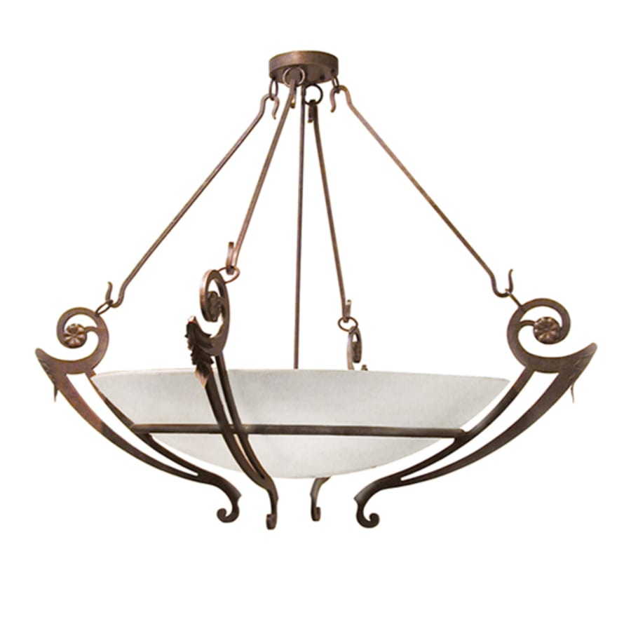 Meyda Tiffany Ceres 6 Light 50" Wide Semi-Flush Bowl Ceiling Fixture - Gilded Tobacco Finish