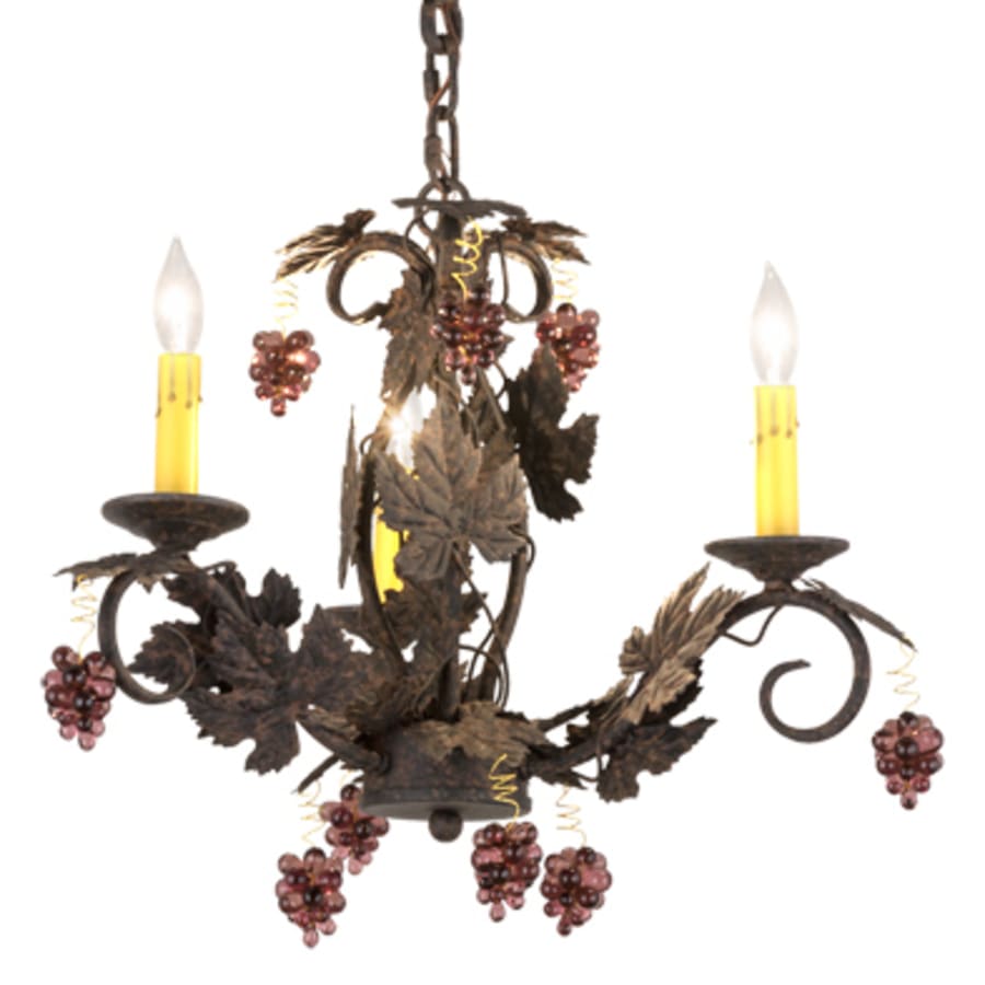 Meyda Tiffany Vineyard 3 Light 18" Wide Taper Candle Style Chandelier