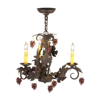Meyda Tiffany Vineyard 3 Light 18" Wide Taper Candle Style Chandelier
