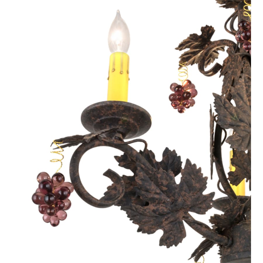 Meyda Tiffany Vineyard 3 Light 18" Wide Taper Candle Style Chandelier